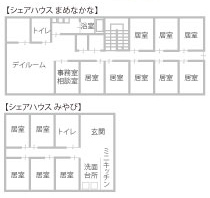 高齢者向け 
シェアハウス まめなかな　間取り